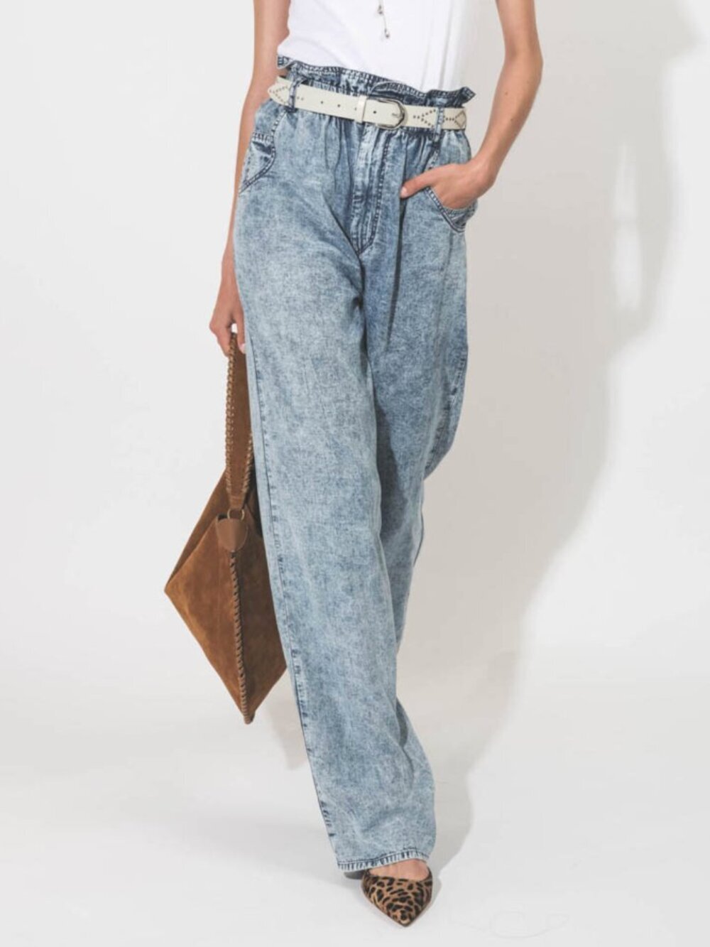 ISABEL MARANT ETOILE PRIANA TROUSERS IN BLUE SIZE FR 34 / US 2